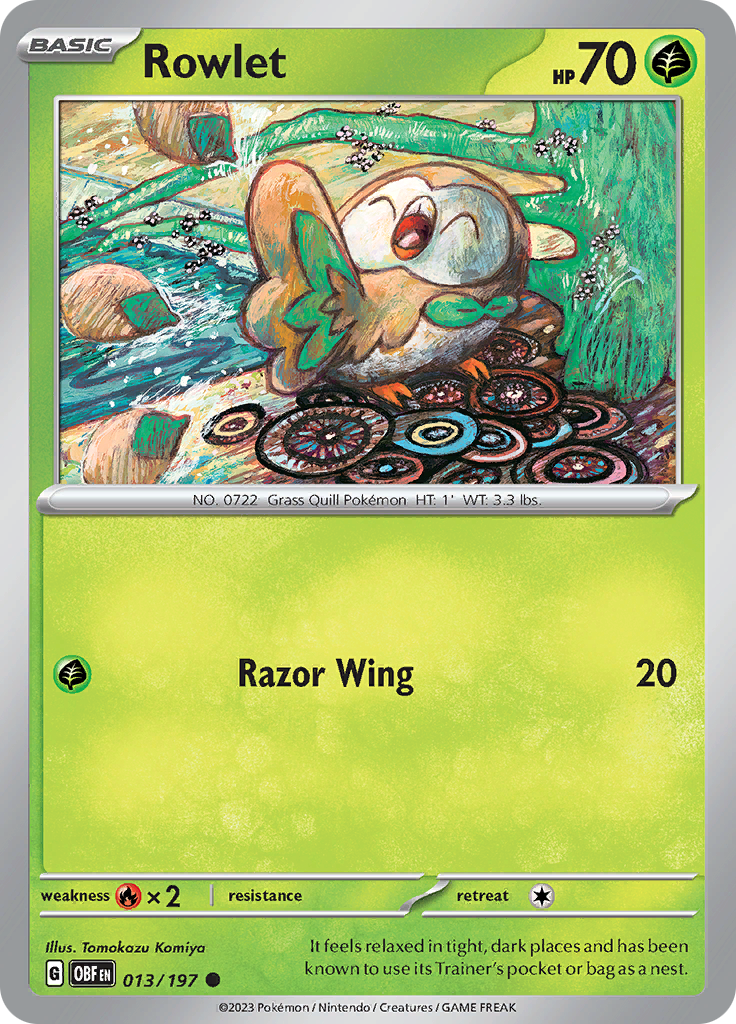 Rowlet (013/197) [Scarlet & Violet: Obsidian Flames] | Infinity Cards & Collectibles
