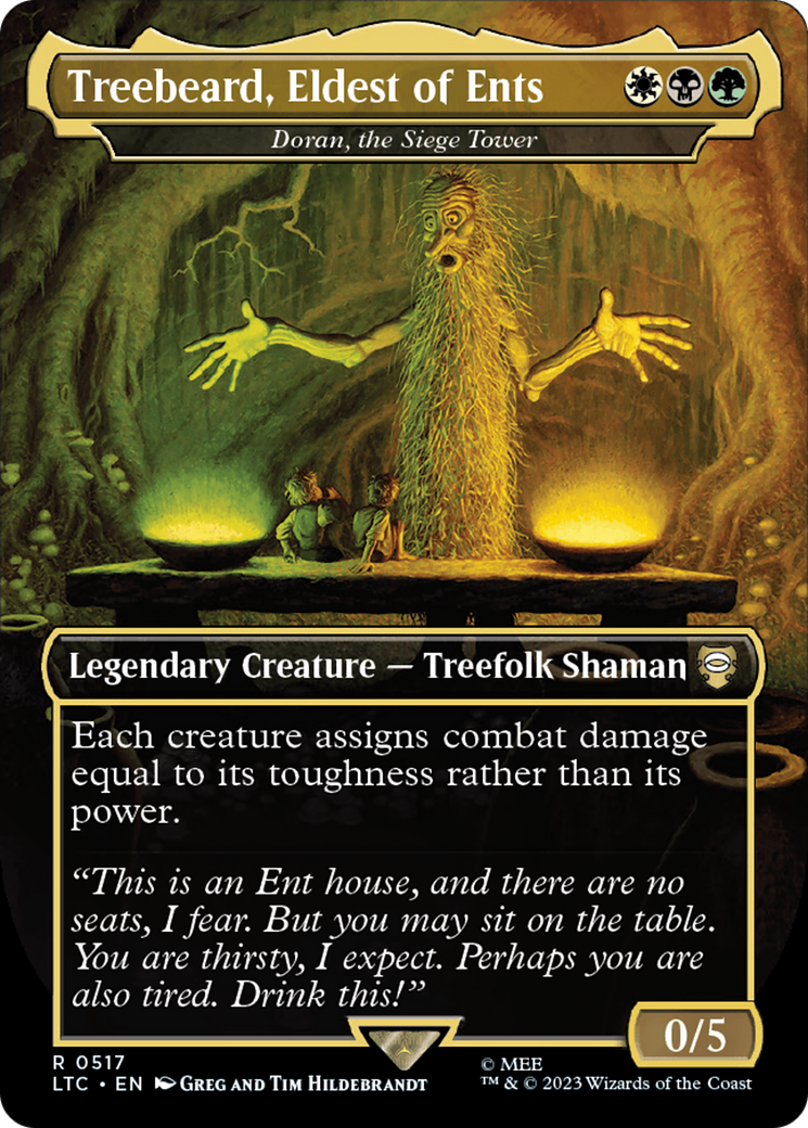 Treebeard, Eldest of Ents - Doran, the Siege Tower (Borderless) [The Lord of the Rings: Tales of Middle-Earth Commander] | Infinity Cards & Collectibles