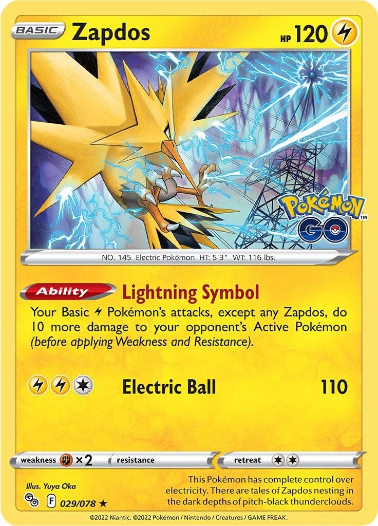 Zapdos (029/078) [Pokémon GO] | Infinity Cards & Collectibles