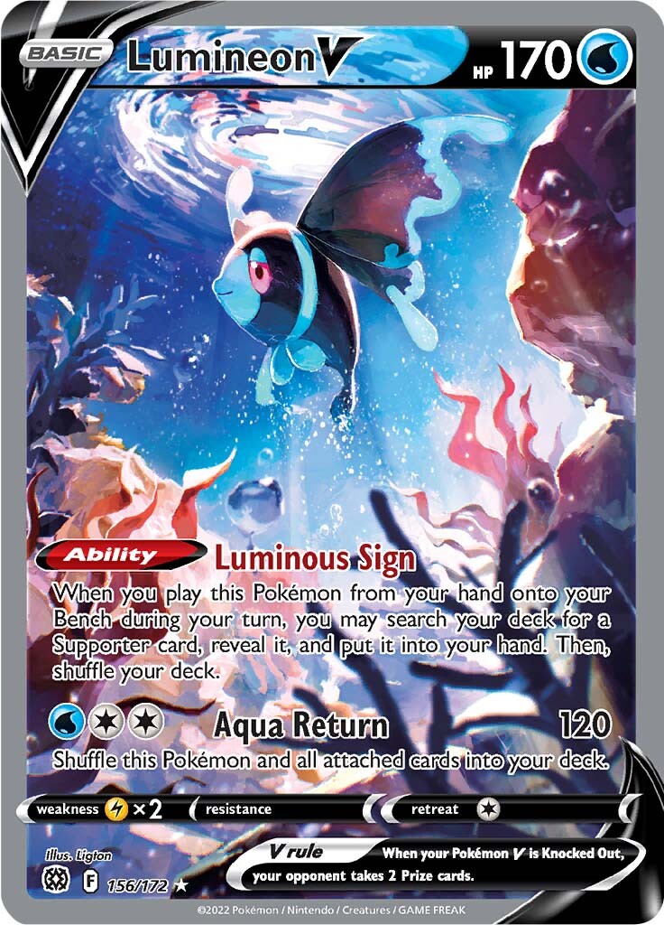 Lumineon V (156/172) [Sword & Shield: Brilliant Stars] | Infinity Cards & Collectibles