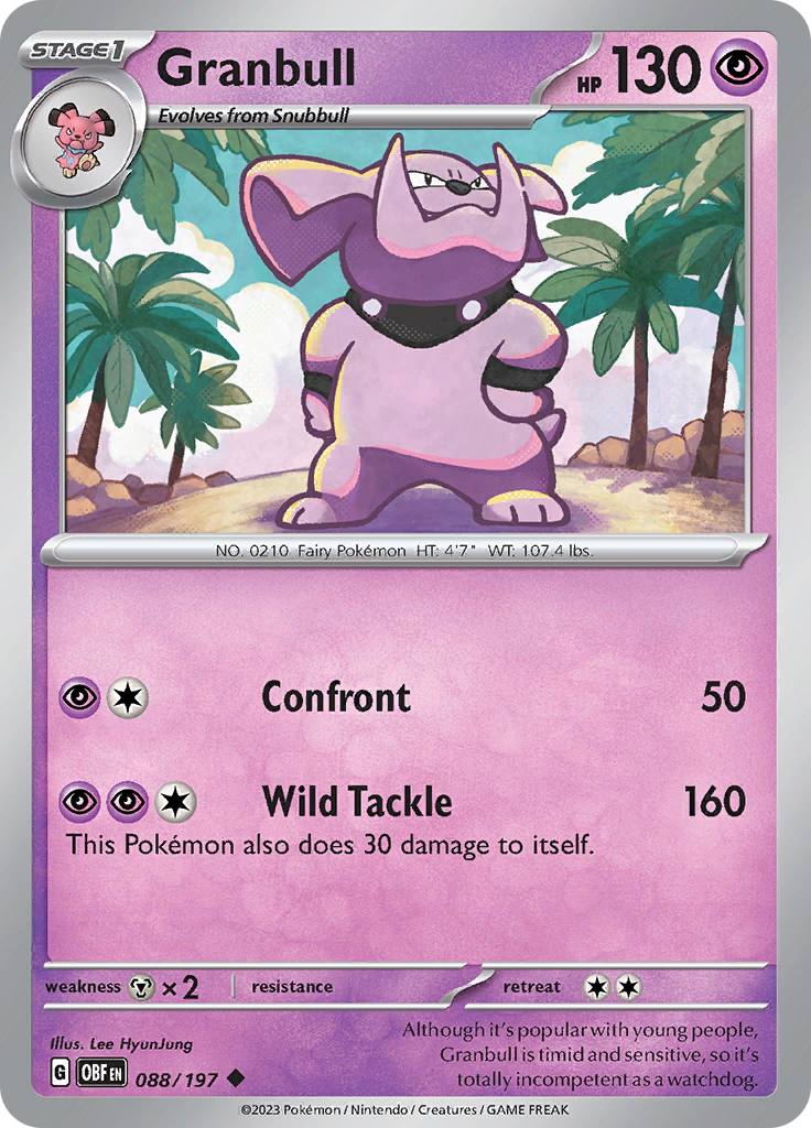 Granbull (088/197) [Scarlet & Violet: Obsidian Flames] | Infinity Cards & Collectibles