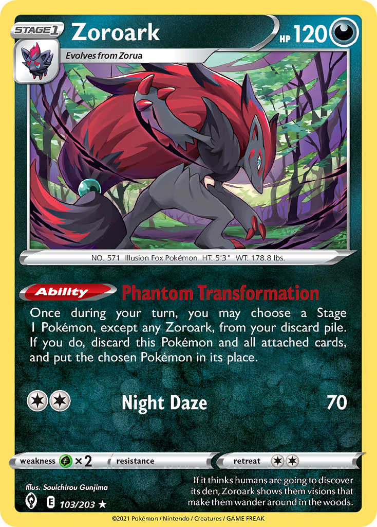 Zoroark (103/203) (Theme Deck Exclusive) [Sword & Shield: Evolving Skies] | Infinity Cards & Collectibles