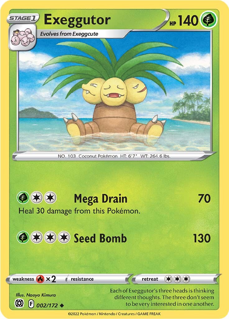 Exeggutor (002/172) [Sword & Shield: Brilliant Stars] | Infinity Cards & Collectibles
