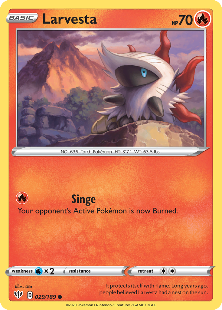 Larvesta (029/189) [Sword & Shield: Darkness Ablaze] | Infinity Cards & Collectibles