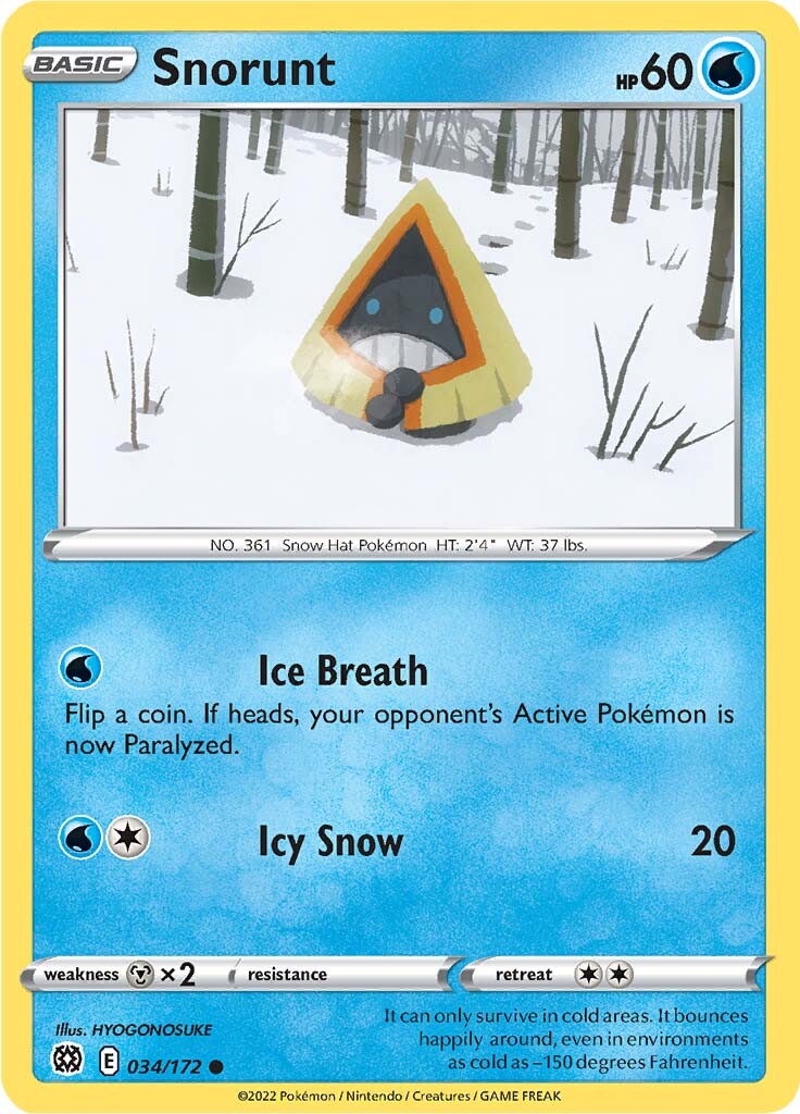 Snorunt (034/172) [Sword & Shield: Brilliant Stars] | Infinity Cards & Collectibles