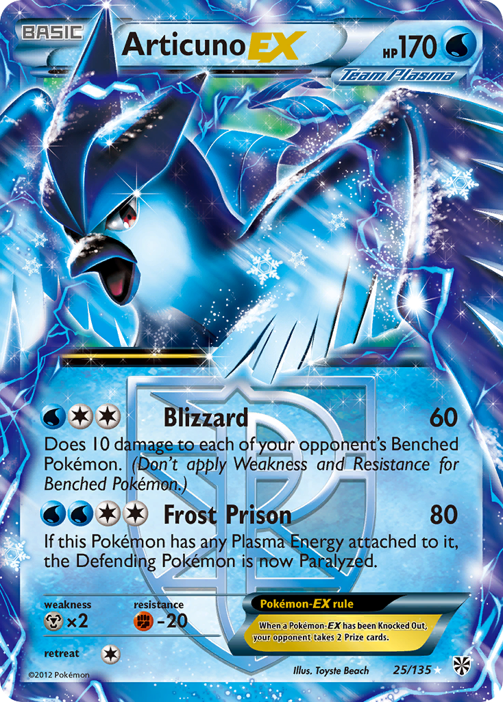 Articuno EX (25/135) [Black & White: Plasma Storm] | Infinity Cards & Collectibles