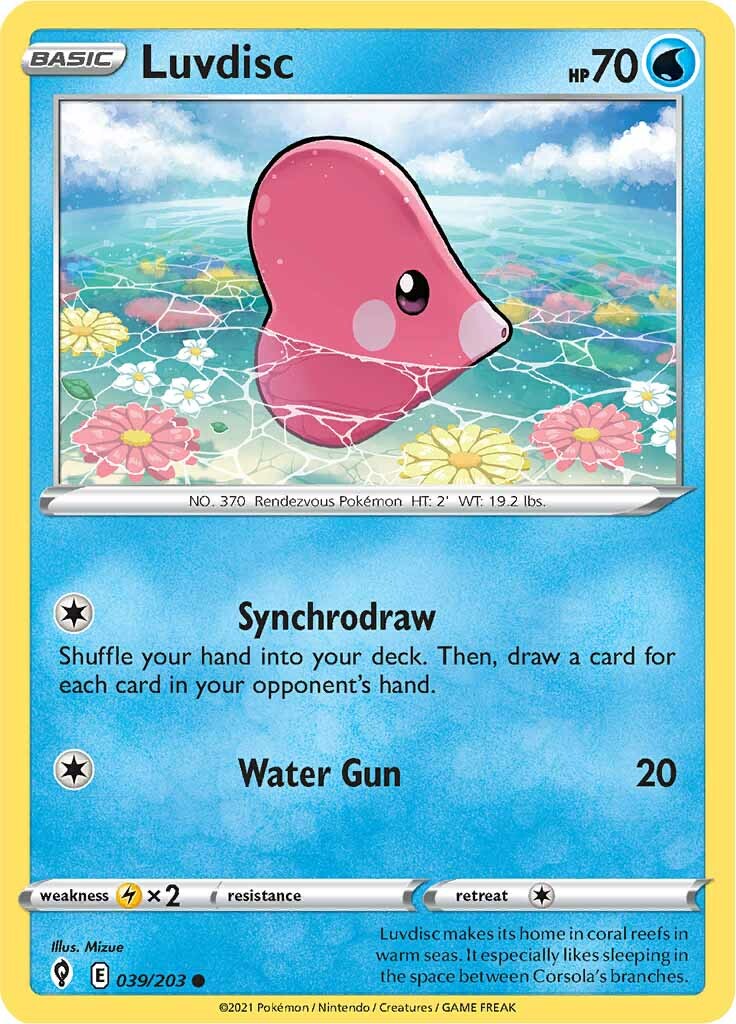 Luvdisc (039/203) [Sword & Shield: Evolving Skies] | Infinity Cards & Collectibles