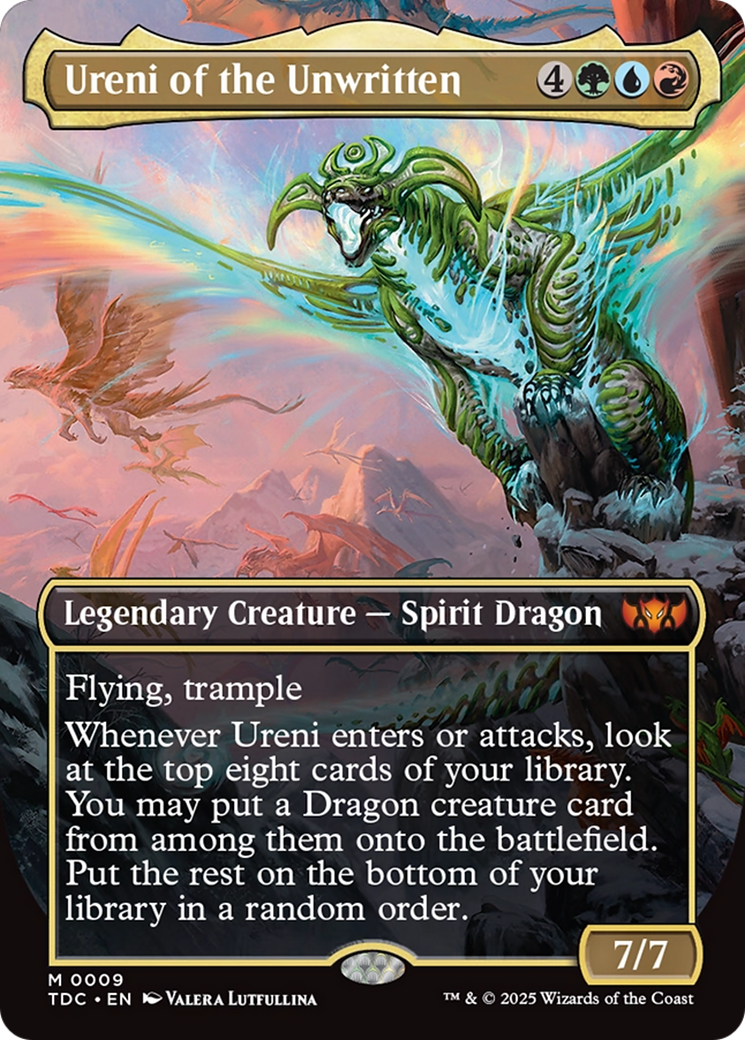 Ureni of the Unwritten (Borderless) [Tarkir: Dragonstorm Commander] | Infinity Cards & Collectibles