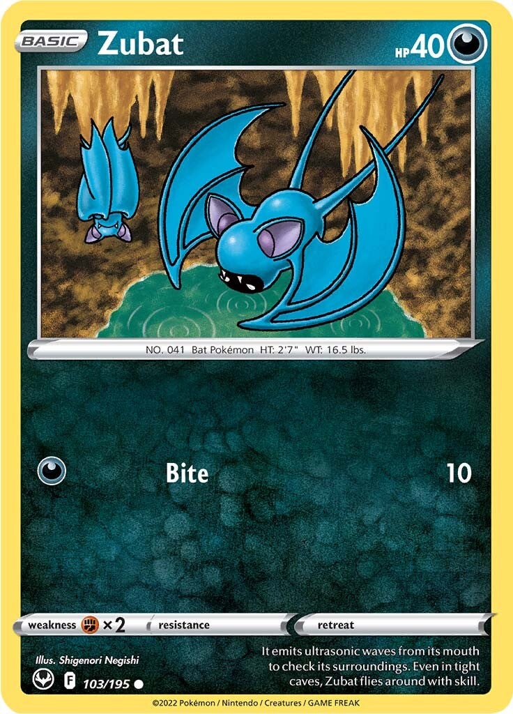 Zubat (103/195) [Sword & Shield: Silver Tempest] | Infinity Cards & Collectibles