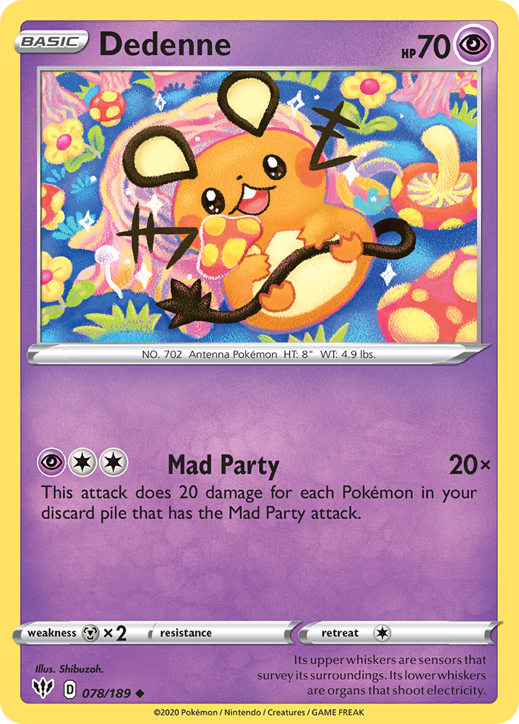 Dedenne (078/189) [Sword & Shield: Darkness Ablaze] | Infinity Cards & Collectibles