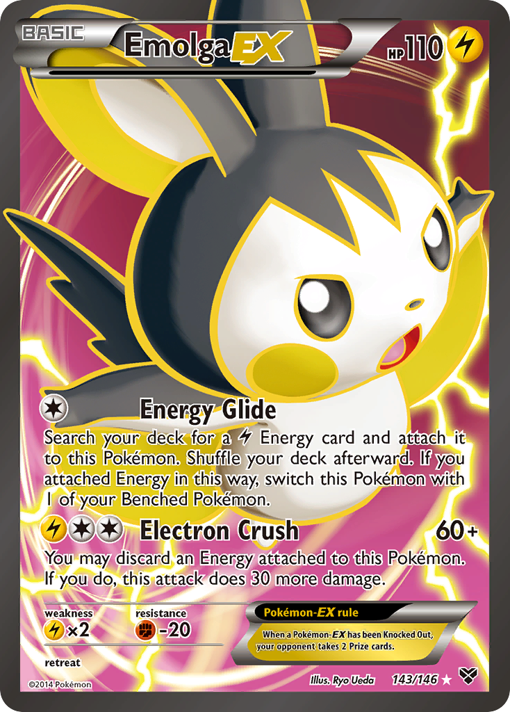 Emolga EX (143/146) [XY: Base Set] | Infinity Cards & Collectibles