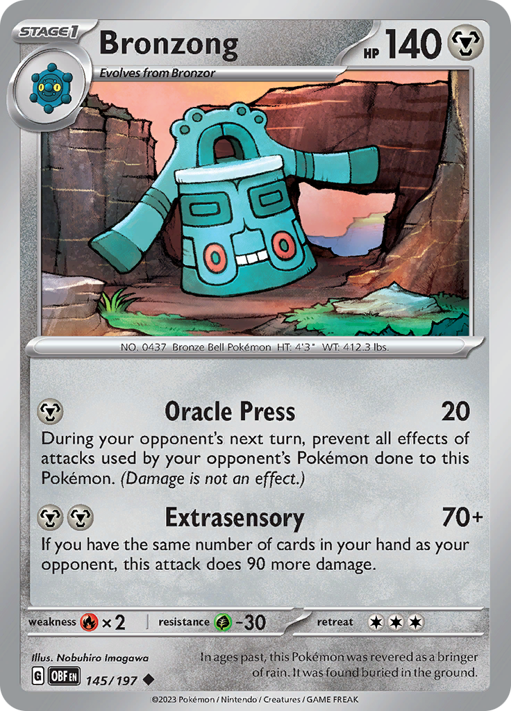 Bronzong (145/197) [Scarlet & Violet: Obsidian Flames] | Infinity Cards & Collectibles