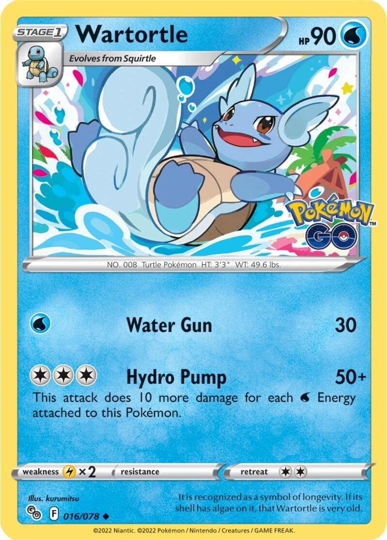 Wartortle (016/078) [Pokémon GO] | Infinity Cards & Collectibles