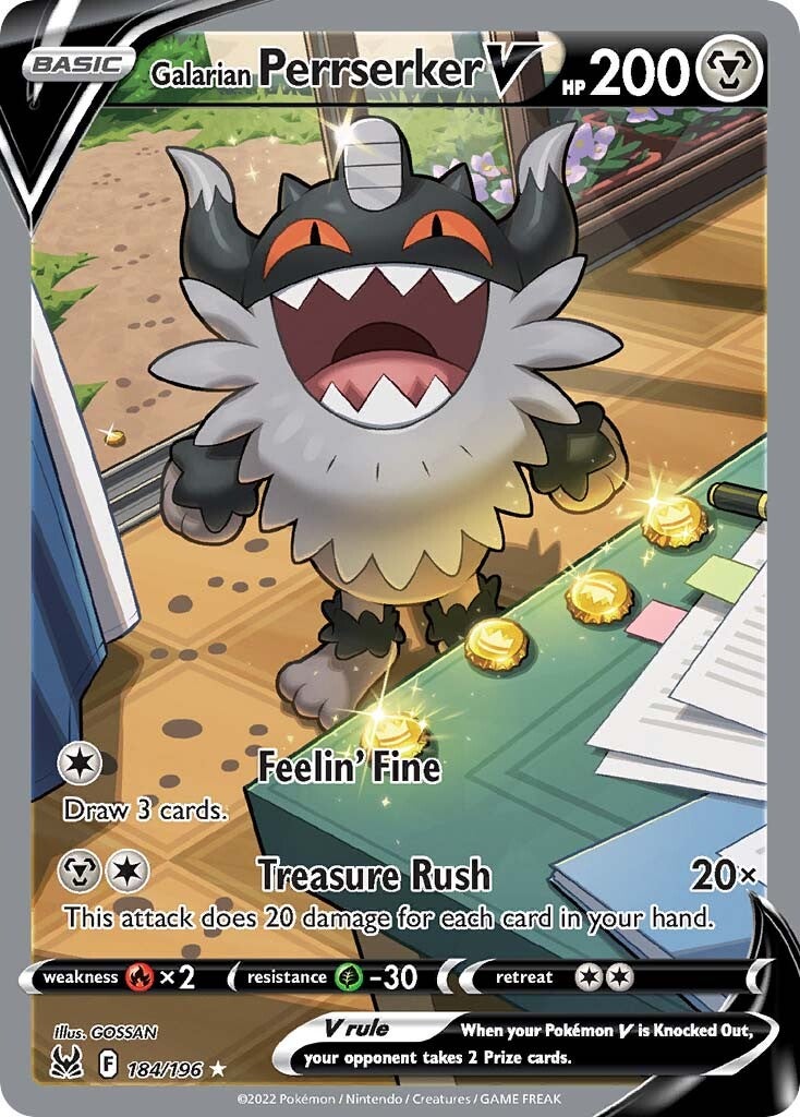 Galarian Perrserker V (184/196) [Sword & Shield: Lost Origin] | Infinity Cards & Collectibles