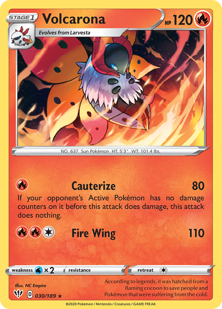 Volcarona (030/189) [Sword & Shield: Darkness Ablaze] | Infinity Cards & Collectibles