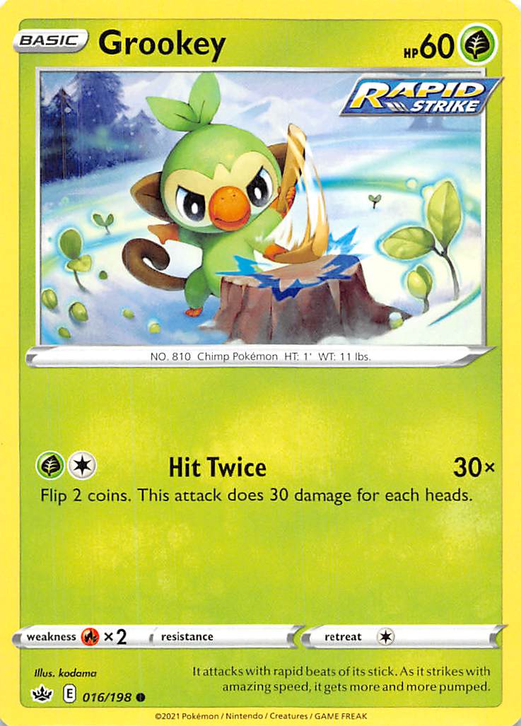 Grookey (016/198) [Sword & Shield: Chilling Reign] | Infinity Cards & Collectibles