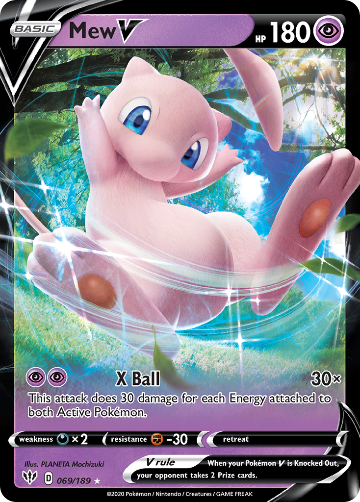 Mew V (069/189) (Jumbo Card) [Sword & Shield: Darkness Ablaze] | Infinity Cards & Collectibles