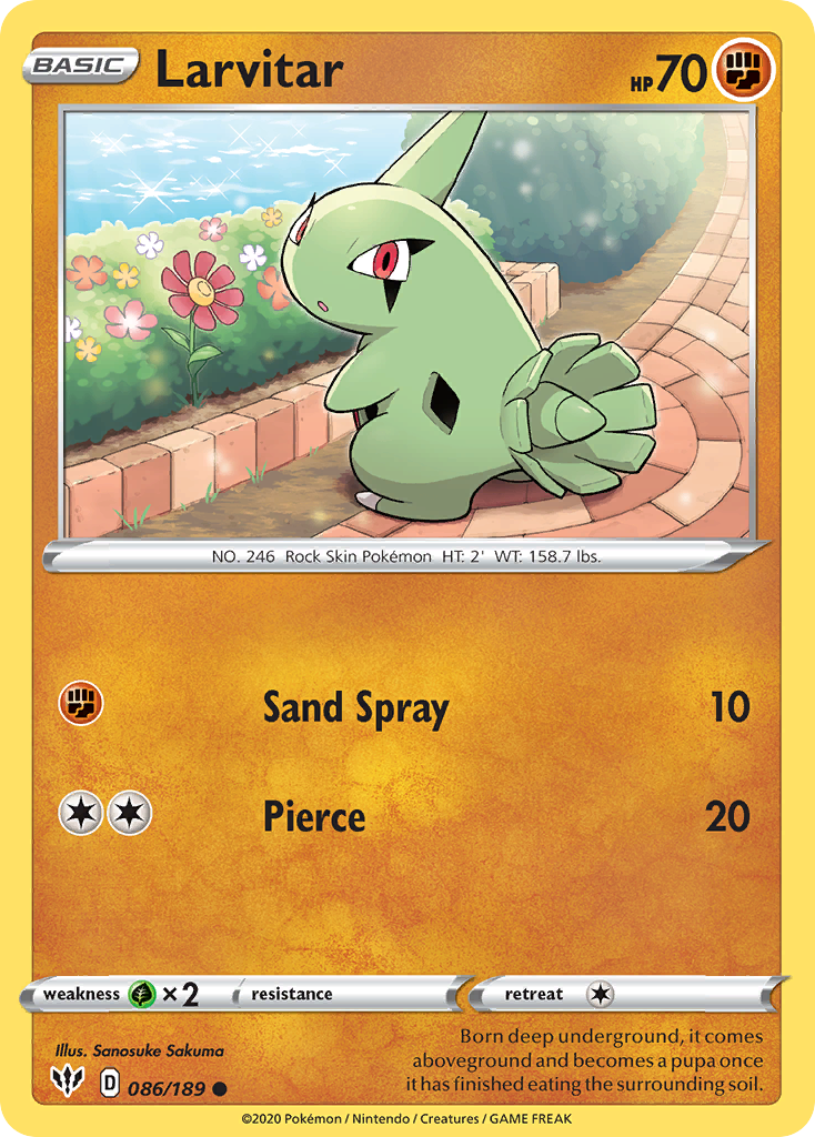 Larvitar (086/189) [Sword & Shield: Darkness Ablaze] | Infinity Cards & Collectibles