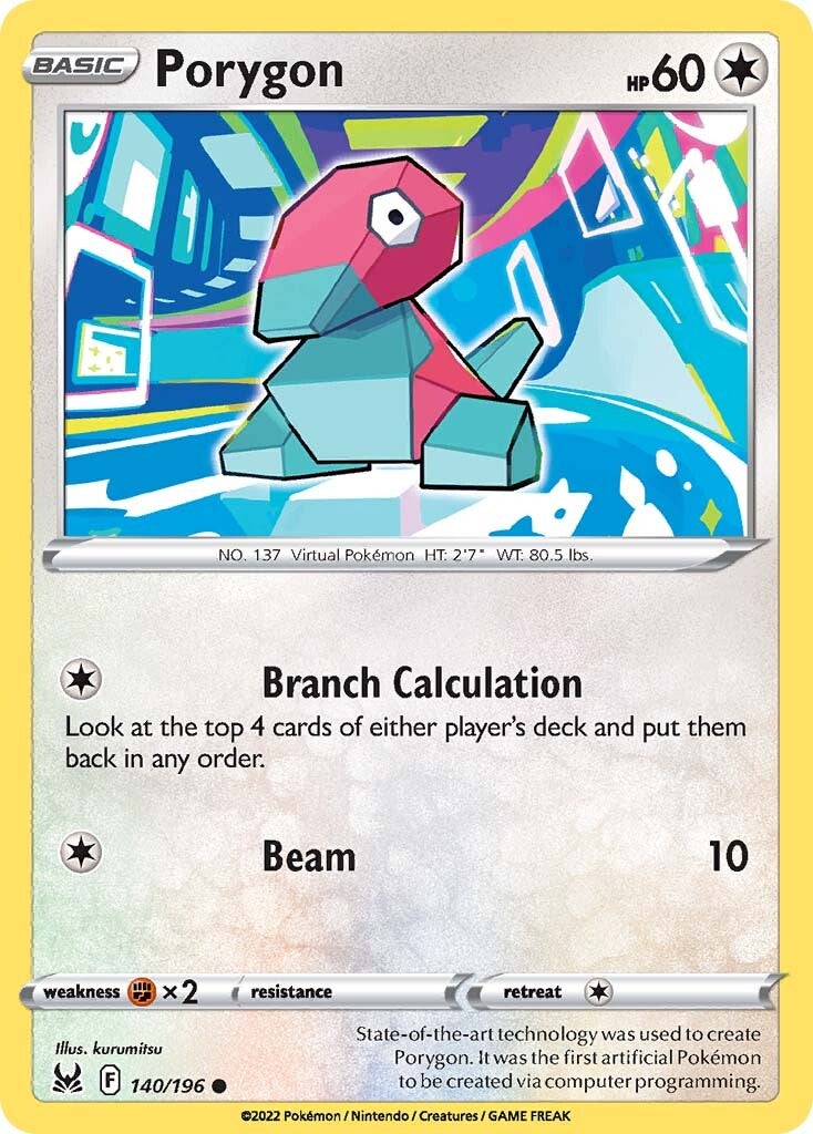Porygon (140/196) [Sword & Shield: Lost Origin] | Infinity Cards & Collectibles