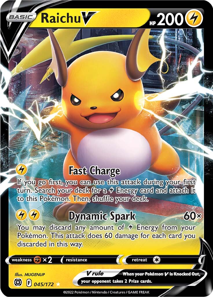 Raichu V (045/172) [Sword & Shield: Brilliant Stars] | Infinity Cards & Collectibles