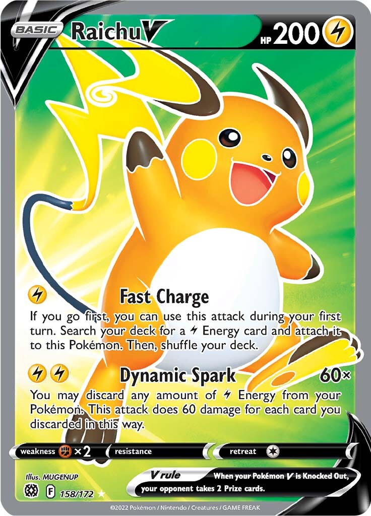 Raichu V (158/172) [Sword & Shield: Brilliant Stars] | Infinity Cards & Collectibles