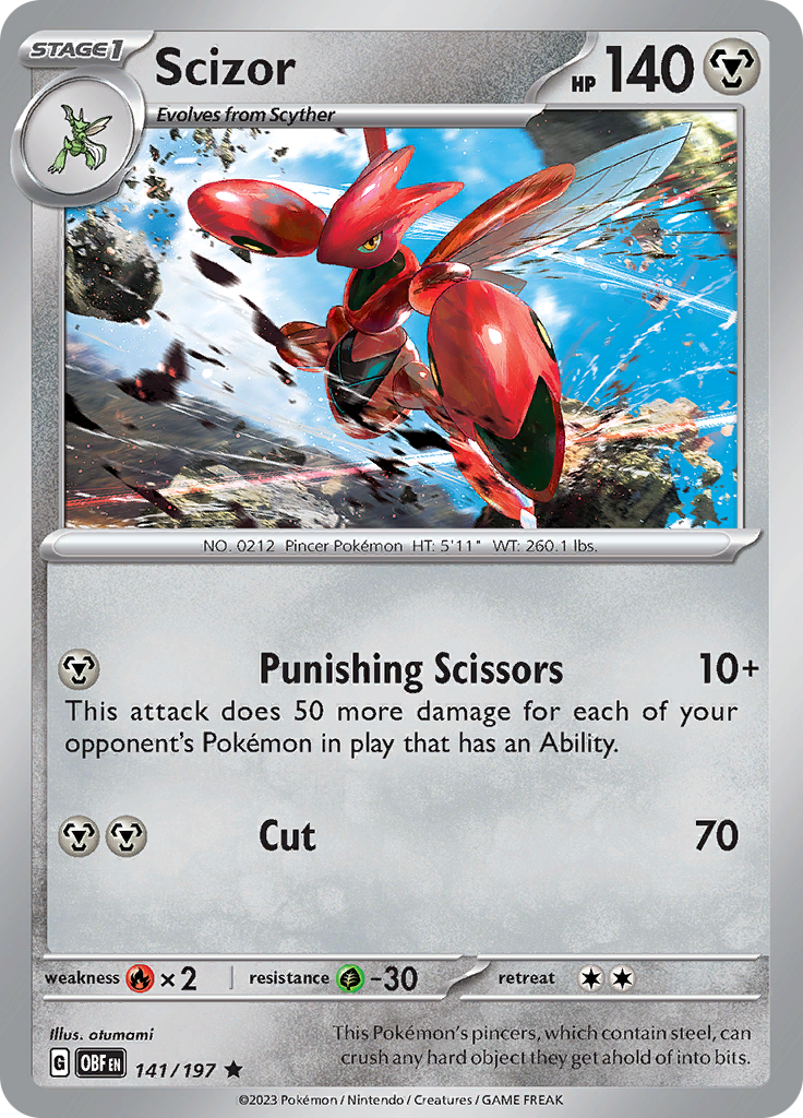 Scizor (141/197) [Scarlet & Violet: Obsidian Flames] | Infinity Cards & Collectibles