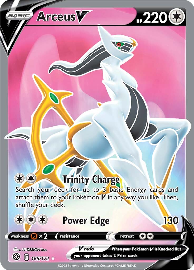 Arceus V (165/172) [Sword & Shield: Brilliant Stars] | Infinity Cards & Collectibles