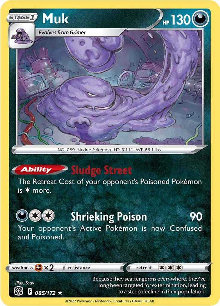 Muk (085/172) [Sword & Shield: Brilliant Stars] | Infinity Cards & Collectibles