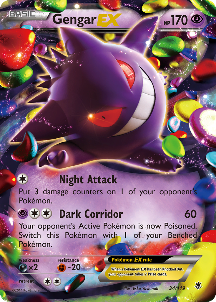 Gengar EX (34/119) [XY: Phantom Forces] | Infinity Cards & Collectibles