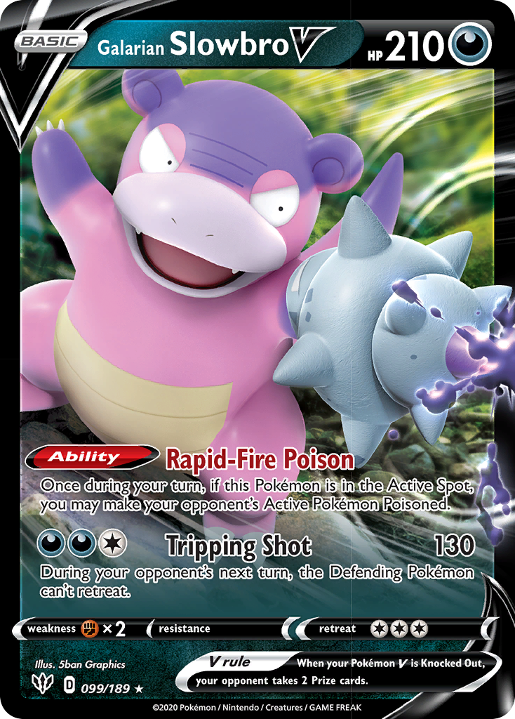Galarian Slowbro V (099/189) [Sword & Shield: Darkness Ablaze] | Infinity Cards & Collectibles