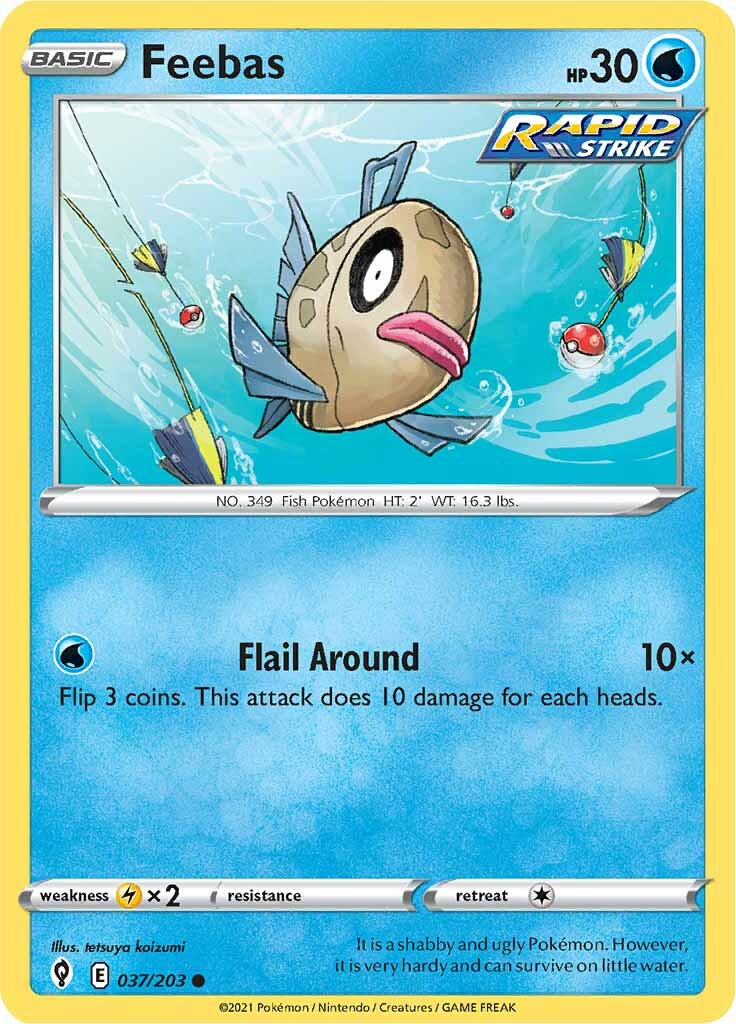 Feebas (037/203) [Sword & Shield: Evolving Skies] | Infinity Cards & Collectibles