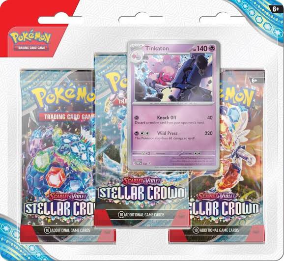 Pokemon - Stellar Crown - 3 Pack Blister -Tinkaton