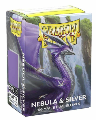 Dragon Shield Sleeves - Dual Matte Nebula and Silver 100ct