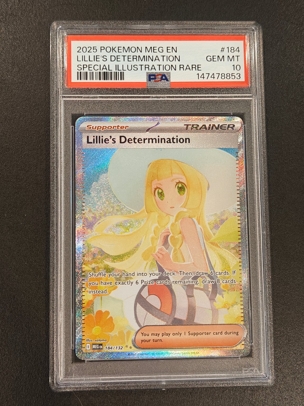 PSA 10 Lillie's Determination (184/132) [Mega Evolution: Base Set]