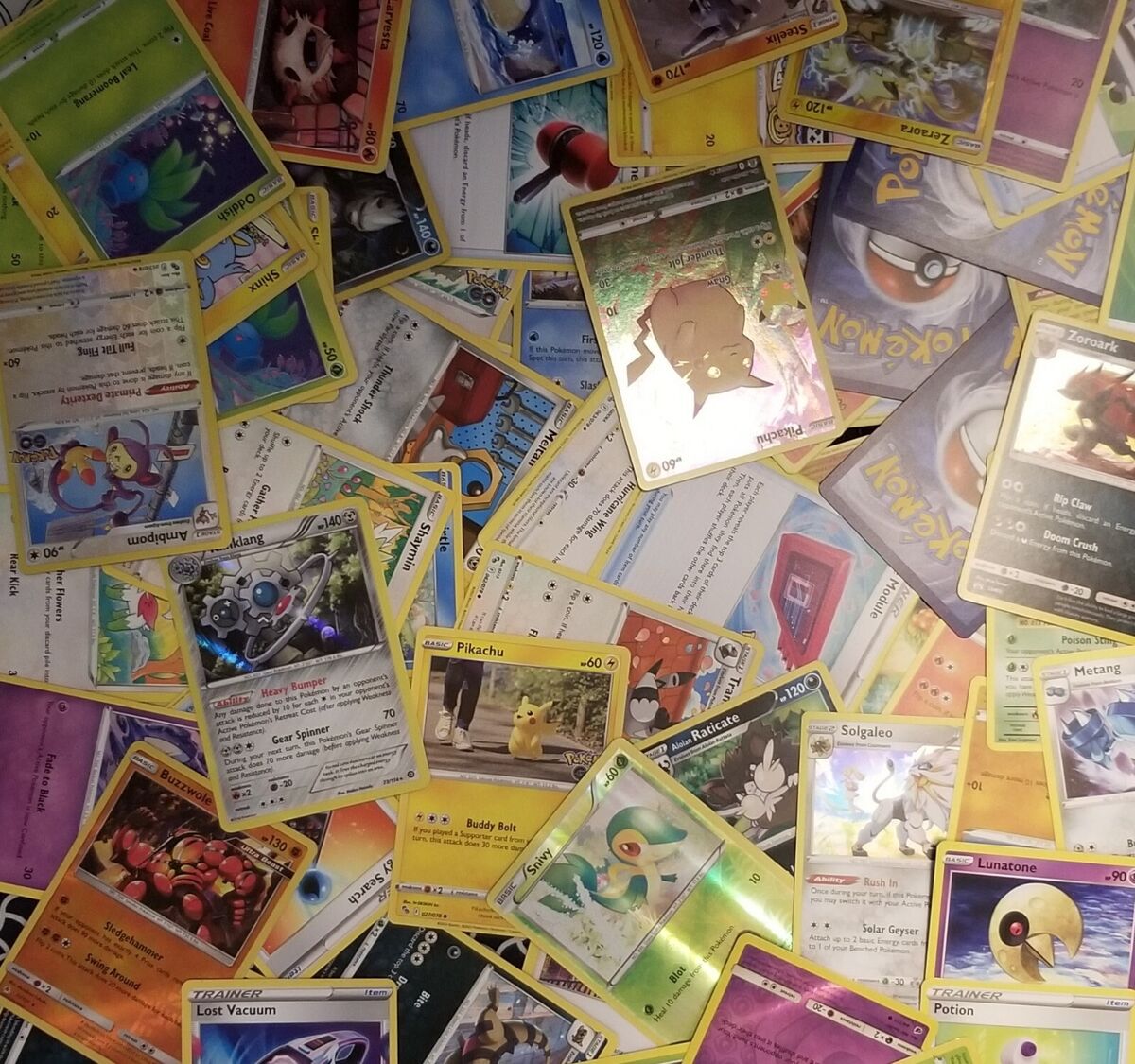 English Pokémon - Random Singles - (Common/Uncommon, Rare, Holo, Reverse Holo, EX, GX, V, VMAX) - English