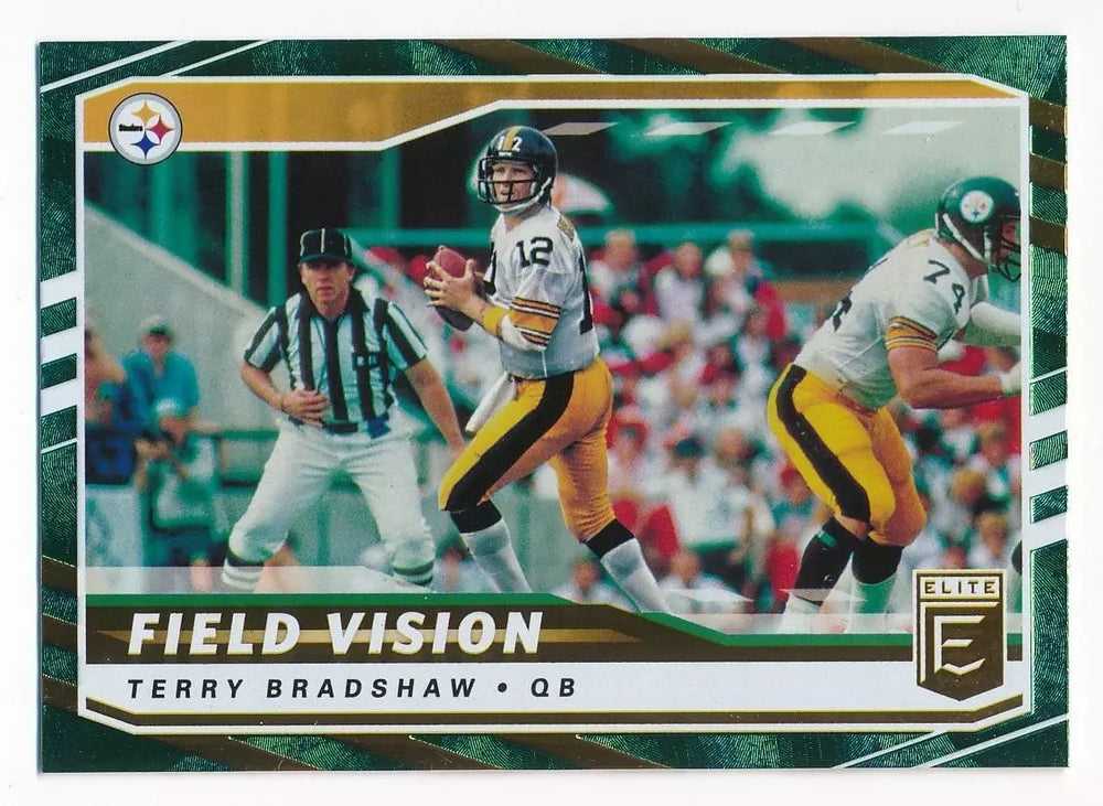 Terry Bradshaw [Green] #FV7 2021 Panini Donruss Elite Field Vision