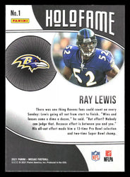 Ray Lewis #1 2021 Panini Mosaic HoloFame