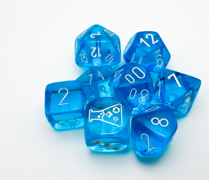 Chessex Dice Set - Tropical Blue/White