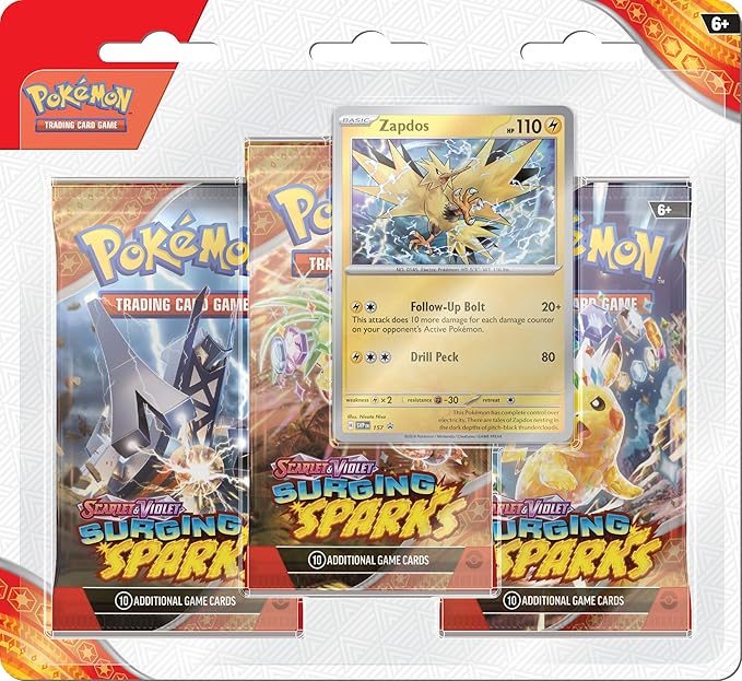 Surging Sparks 3-Pack Blister - Zapdos