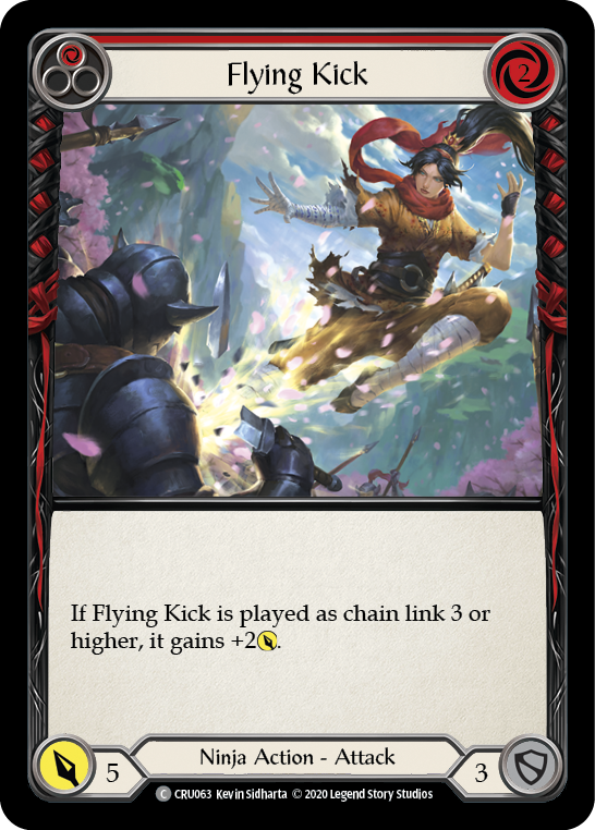 Flying Kick (Red) [CRU063] (Crucible of War)  1st Edition Rainbow Foil