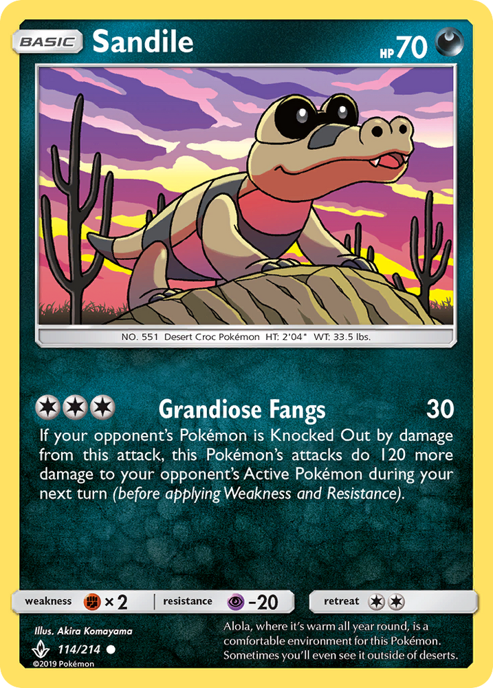 Sandile (114/214) [Sun & Moon: Unbroken Bonds]