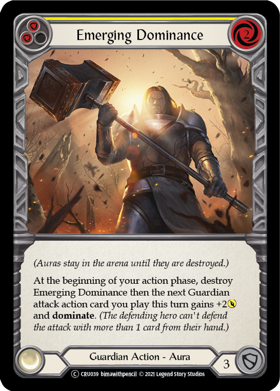 Emerging Dominance (Yellow) [U-CRU039] (Crucible of War Unlimited)  Unlimited Rainbow Foil