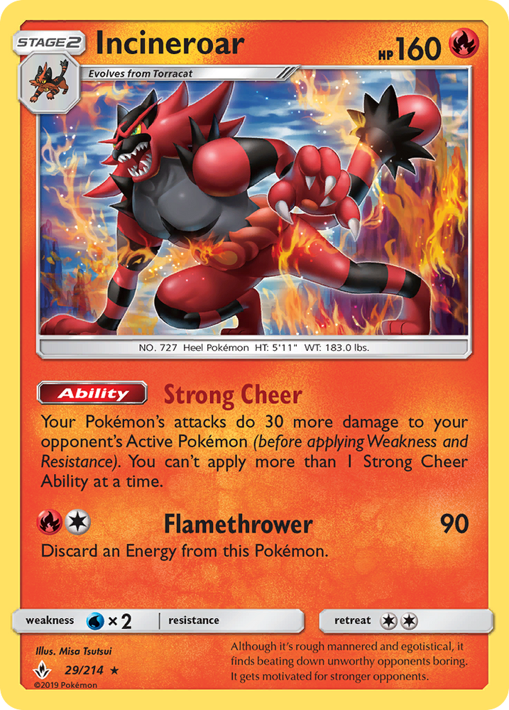 Incineroar (29/214) [Sun & Moon: Unbroken Bonds]