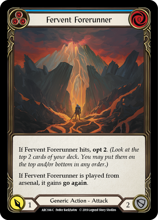 Fervent Forerunner (Blue) [ARC184-C] (Arcane Rising)  1st Edition Normal