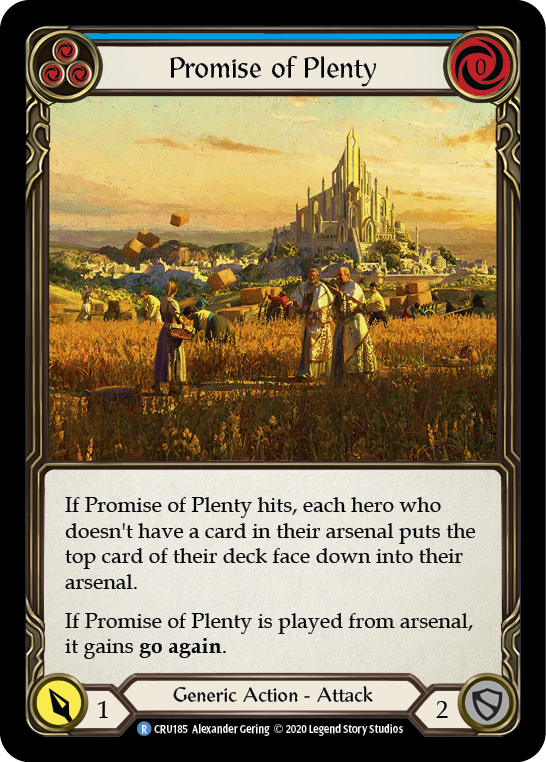 Promise of Plenty (Blue) [CRU185] (Crucible of War)  1st Edition Rainbow Foil