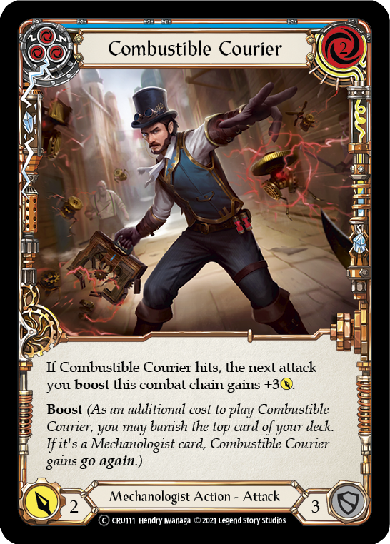 Combustible Courier (Blue) [U-CRU111] (Crucible of War Unlimited) Unli