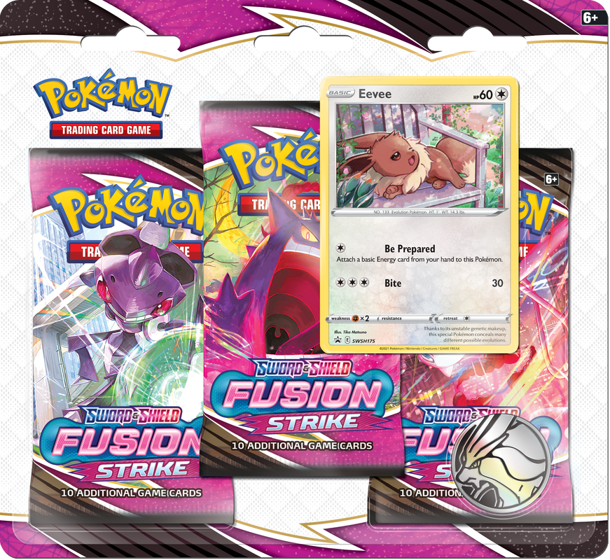 SWSH8 Pokemon Fusion Strike - 3 Pack Blister