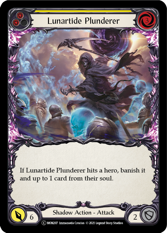 Lunartide Plunderer (Yellow) [U-MON207-RF] (Monarch Unlimited)  Unlimited Rainbow Foil