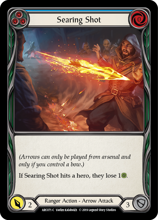 Searing Shot (Blue) [ARC071-C] (Arcane Rising)  1st Edition Rainbow Foil