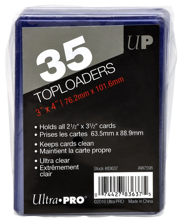 TOP LOADERS 3x4 REGULAR Retail 35 Piece